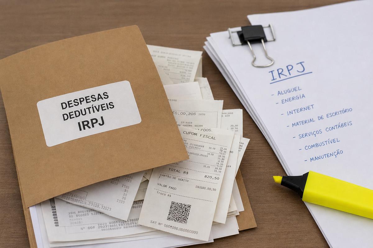Despesas dedutíveis de IRPJ Brasil 2026: o que pode abater e o que a Receita observa