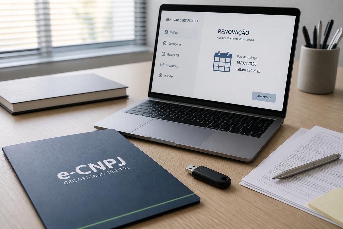 Certificado digital e-CNPJ 2026: como obter, renovar e não ficar sem emitir NF-e