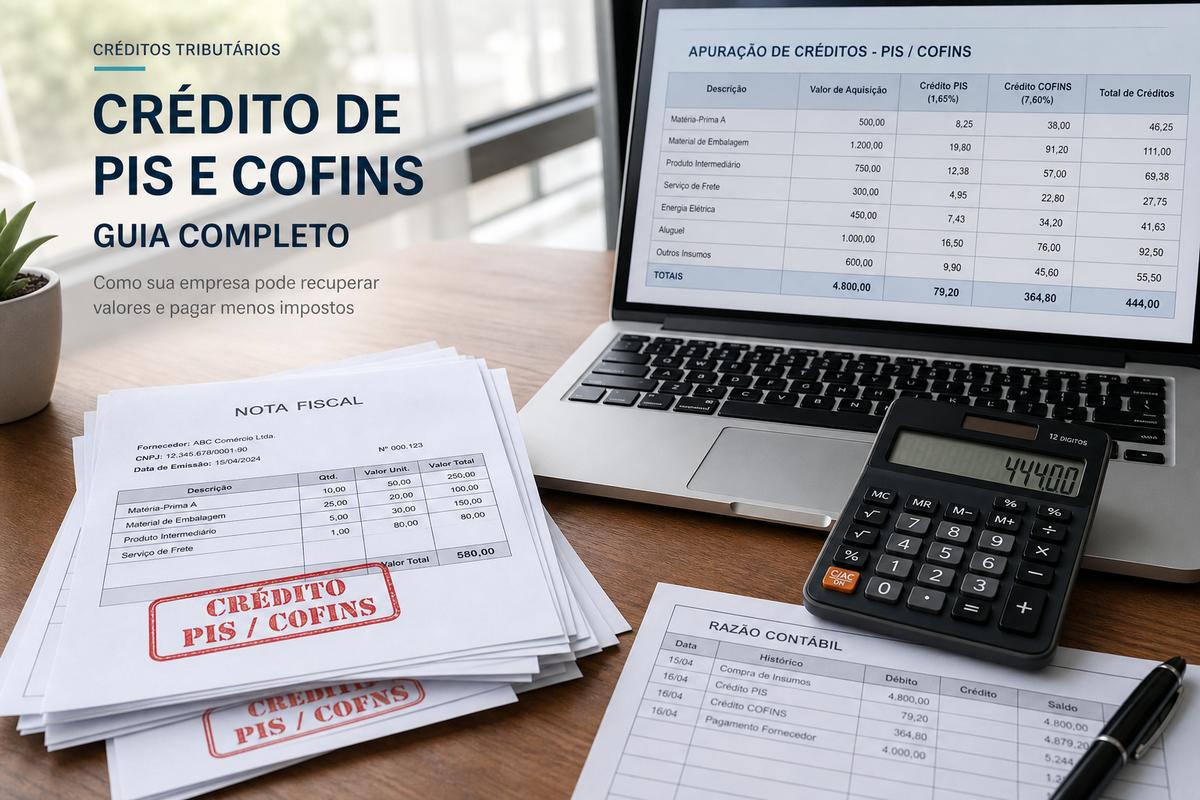 Crédito de PIS e COFINS 2026: como não perder na apuração
