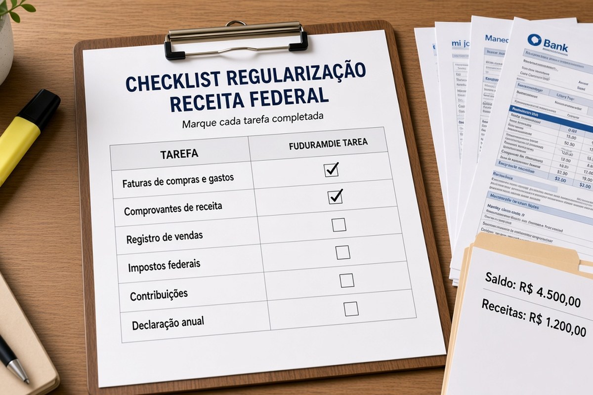 Checklist para regularizar impostos atrasados perante a Receita Federal