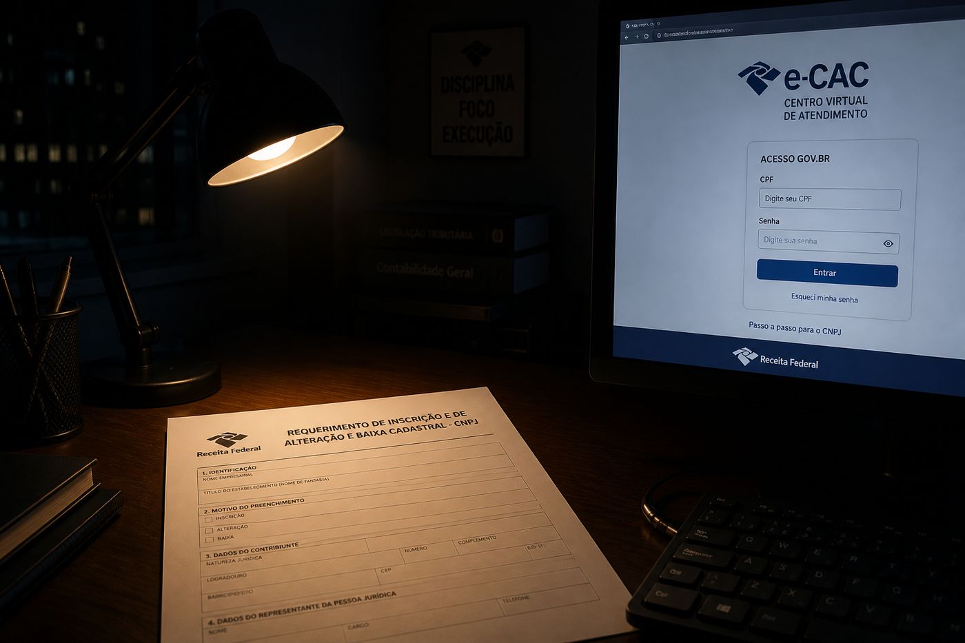 Checklist de abertura fiscal Receita Federal 2026: CNPJ, e-CAC e primeiras obrigações