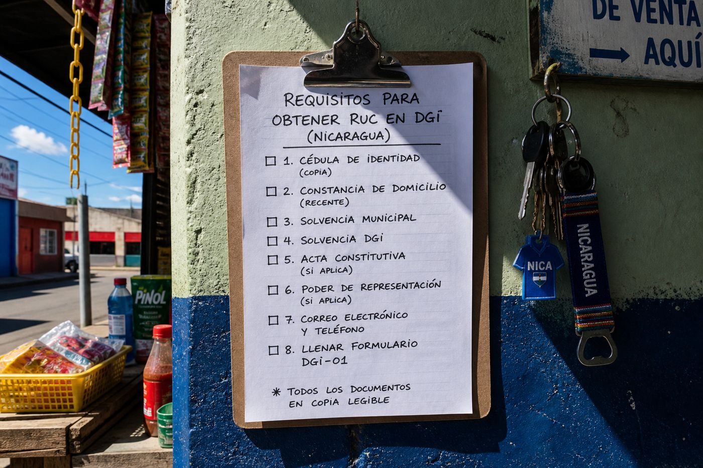 Checklist de alta fiscal DGI Nicaragua 2026: RUC y primeras obligaciones