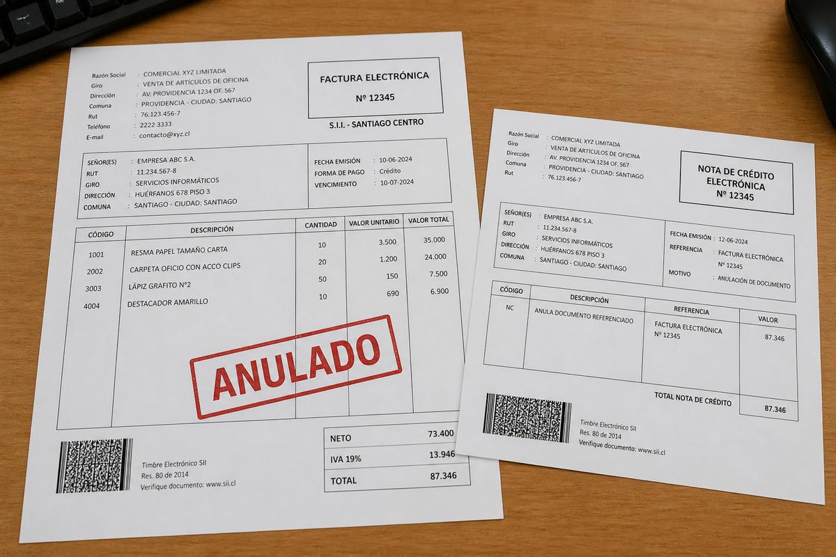 Anular nota de crédito DTE SII 2026: cuándo emitir, corregir o reclamar en RCV
