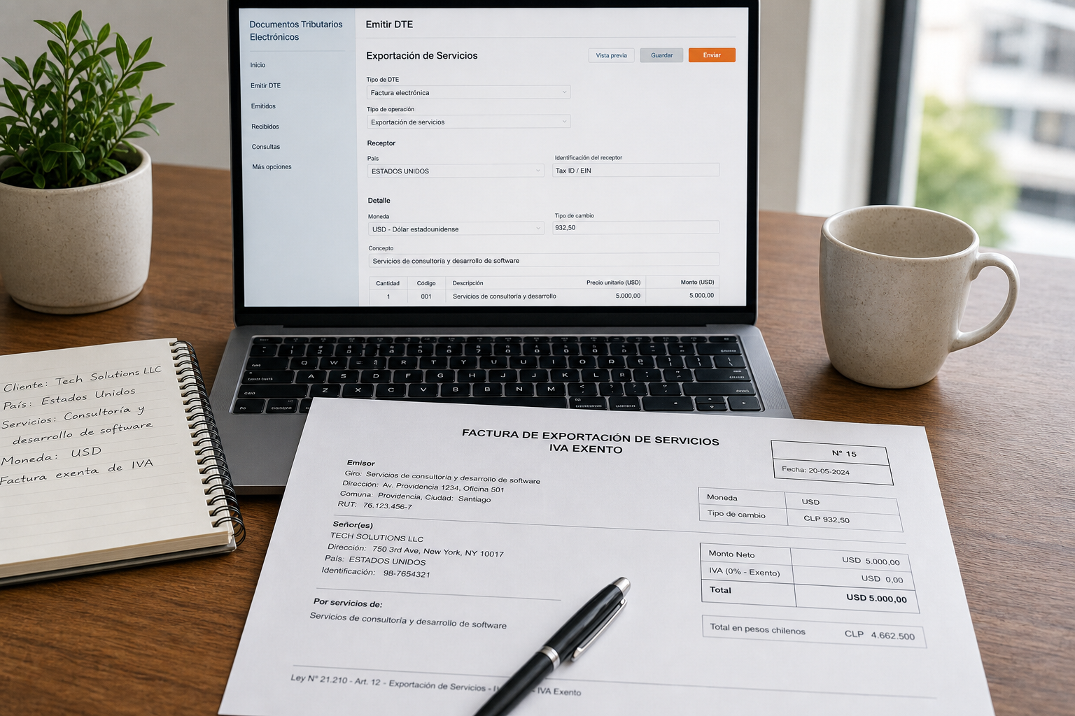 Cómo facturar al extranjero como freelancer en Chile 2026
