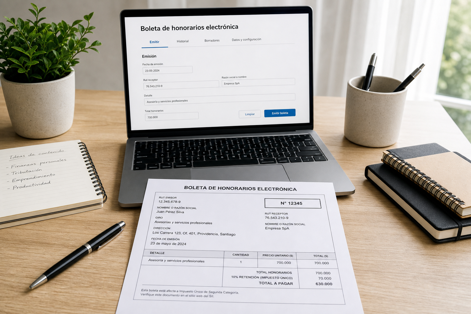 Cómo facturar como freelancer en Chile 2026 (RUT, boleta de honorarios y DTE)