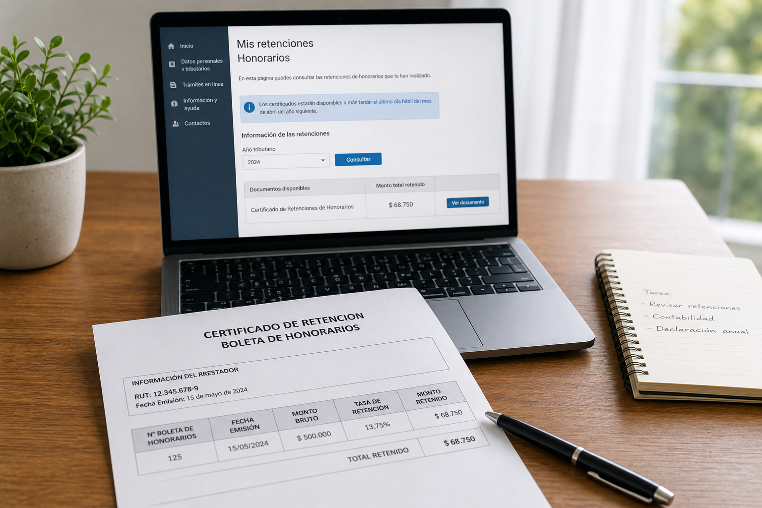 Retención en la boleta de honorarios: guía para freelancers Chile 2026
