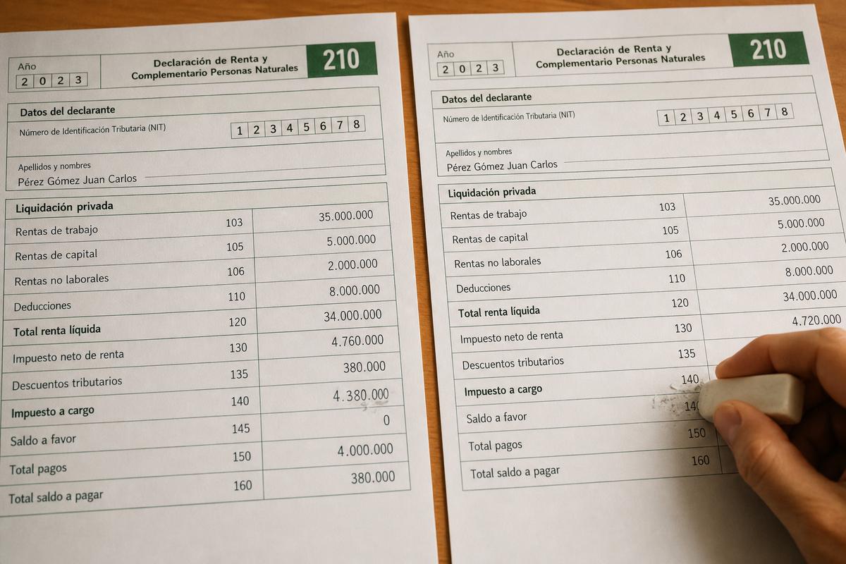 Corrección de declaración DIAN 2026: cómo corregir IVA y renta sin duplicar envíos