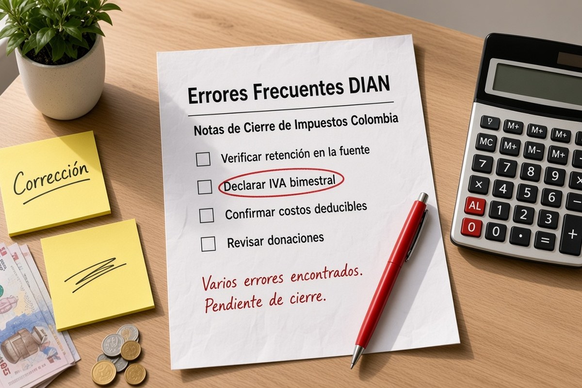 Errores que retrasan el cierre fiscal del año ante la DIAN