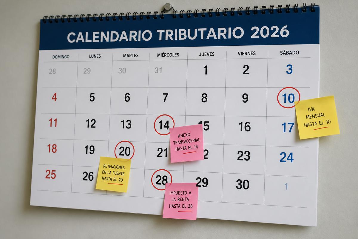 Calendario tributario SRI Ecuador 2026 para pymes: IVA, renta y retenciones