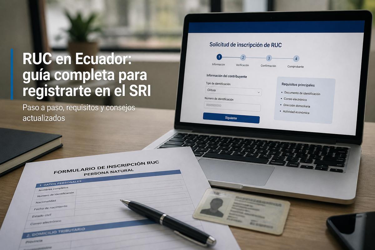 Cómo obtener el RUC en el SRI Ecuador 2026 paso a paso