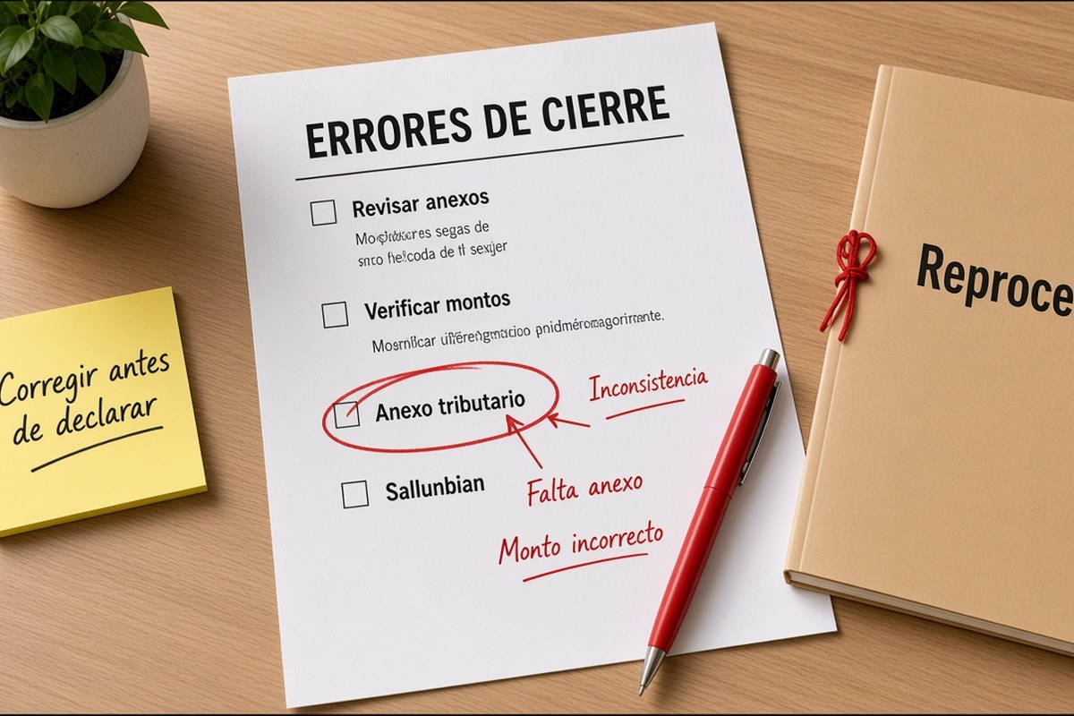 Errores que retrasan el cierre fiscal del año ante el SRI