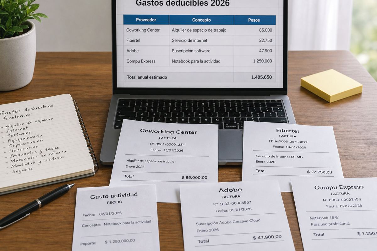 Cómo deducir gastos de internet como freelancer en Argentina 2026