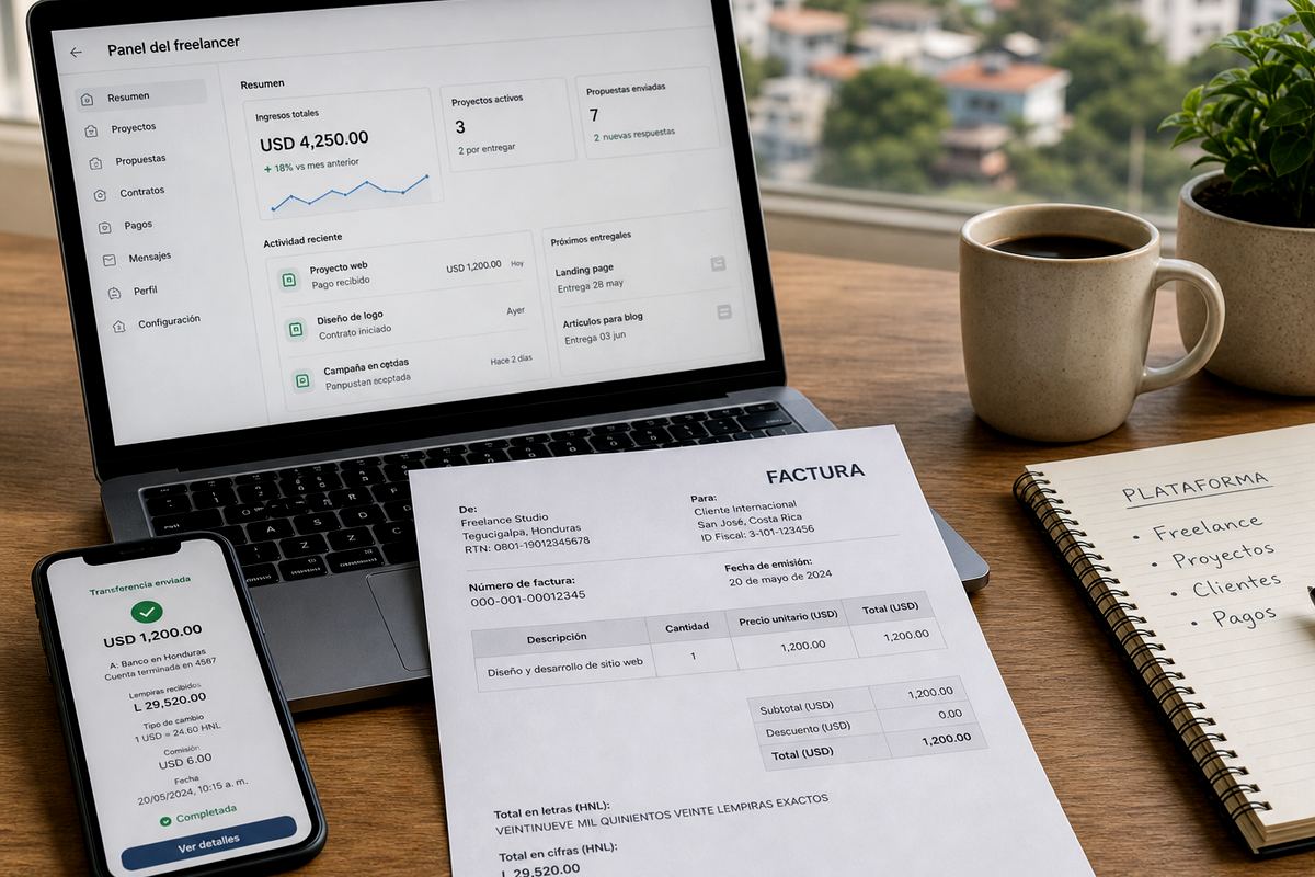 Software SaaS extranjero como gasto freelancer en Honduras 2026
