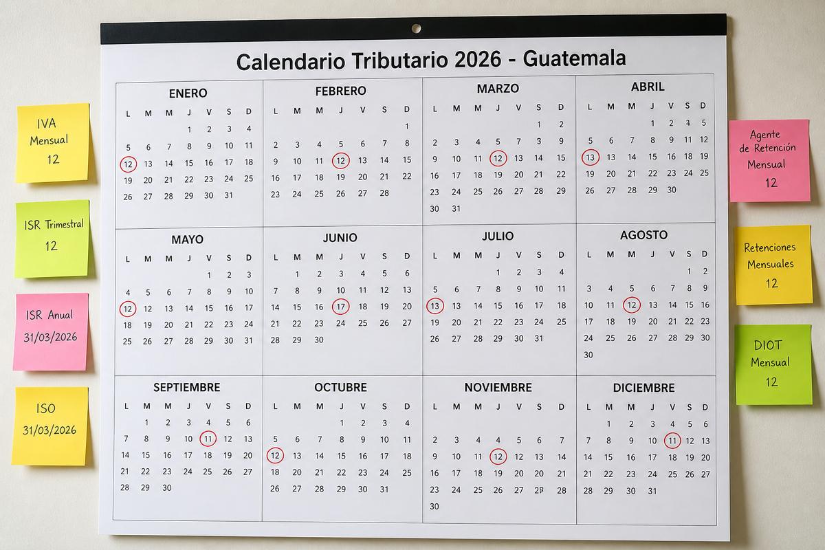 Calendario tributario SAT Guatemala 2026 para pymes: fechas y ritmo
