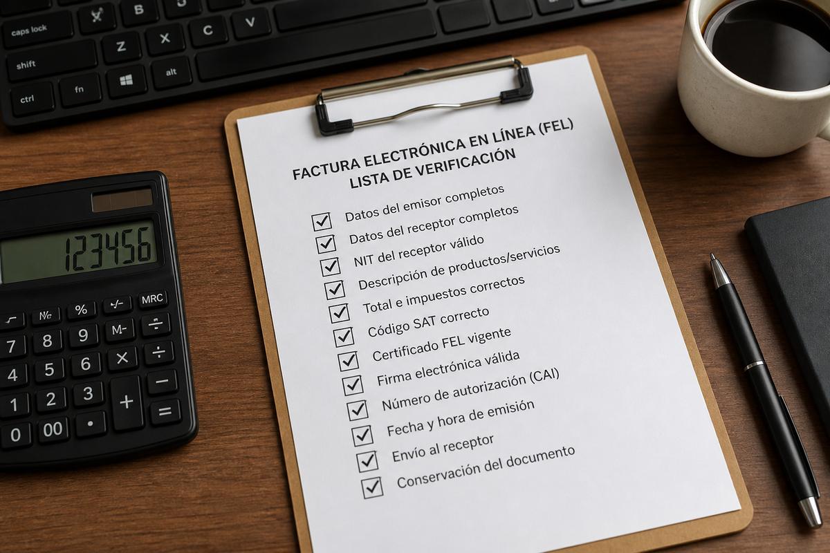 Checklist mensual FEL Guatemala 2026: emisión, recepción y cierre SAT
