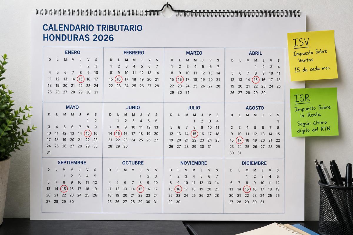 Calendario tributario SAR Honduras 2026 para pymes: ISV, ISR, FE y retenciones