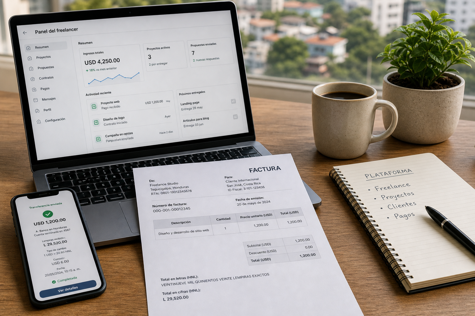 Impuestos Upwork, PayPal y Wise para freelancers en Honduras 2026