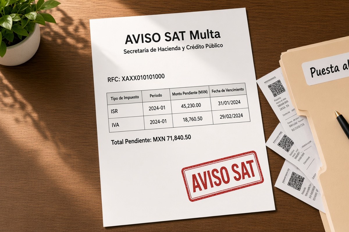 Qué hacer si recibes un aviso o multa del SAT por atrasos fiscales