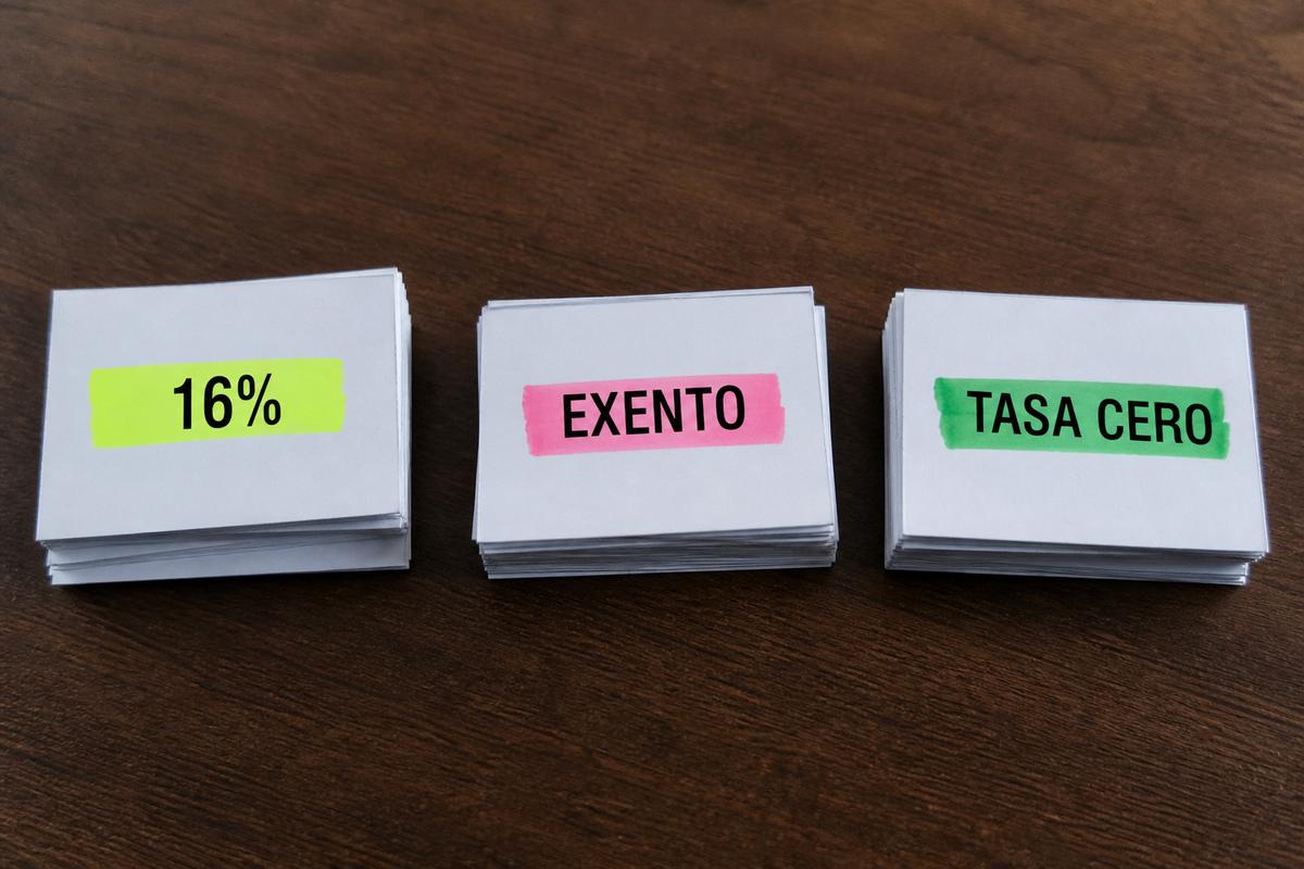 IVA 16%, exento y tasa 0% en México 2026: cómo clasificar sin improvisar