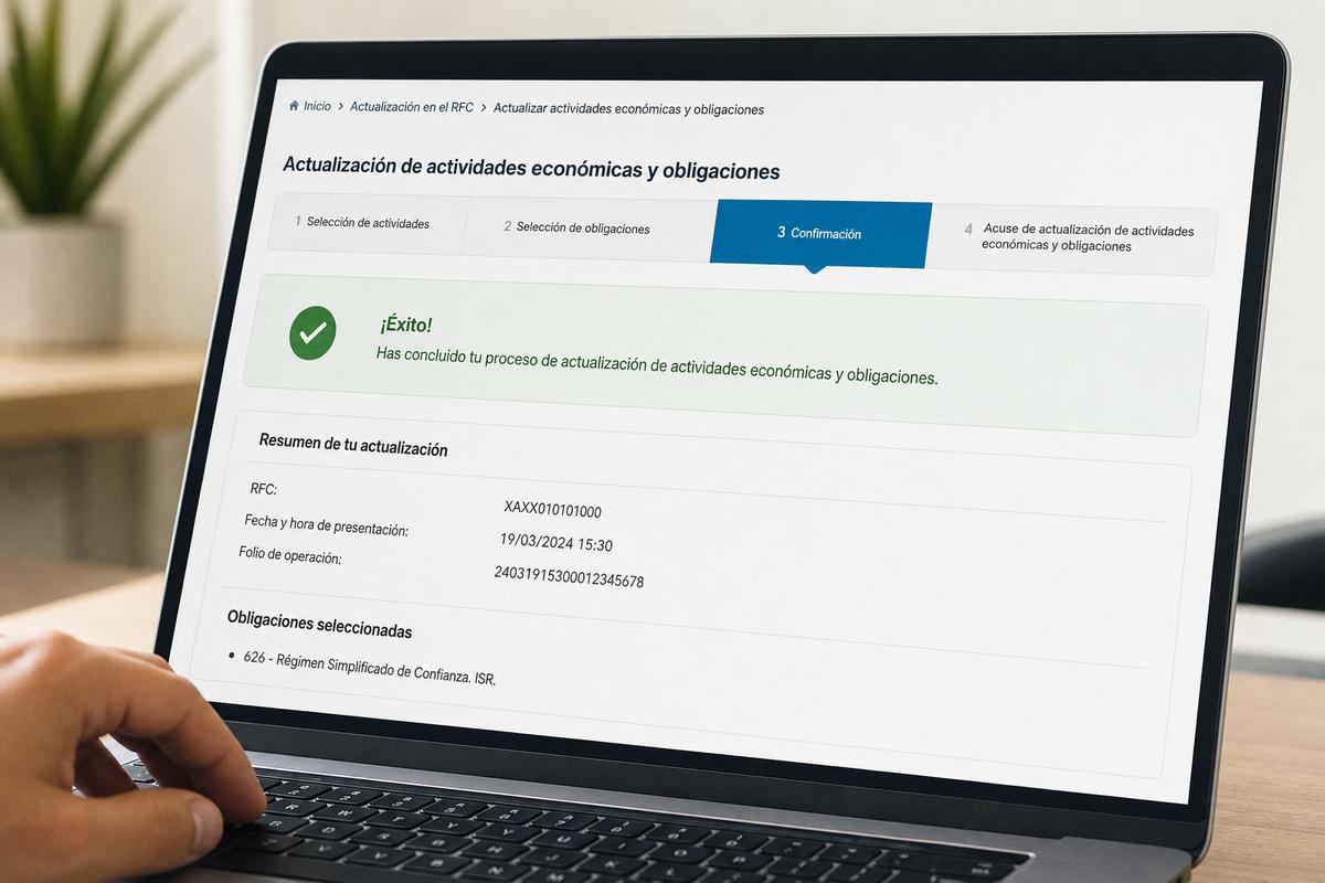 RFC y régimen fiscal ante el SAT 2026: cuándo y cómo actualizar