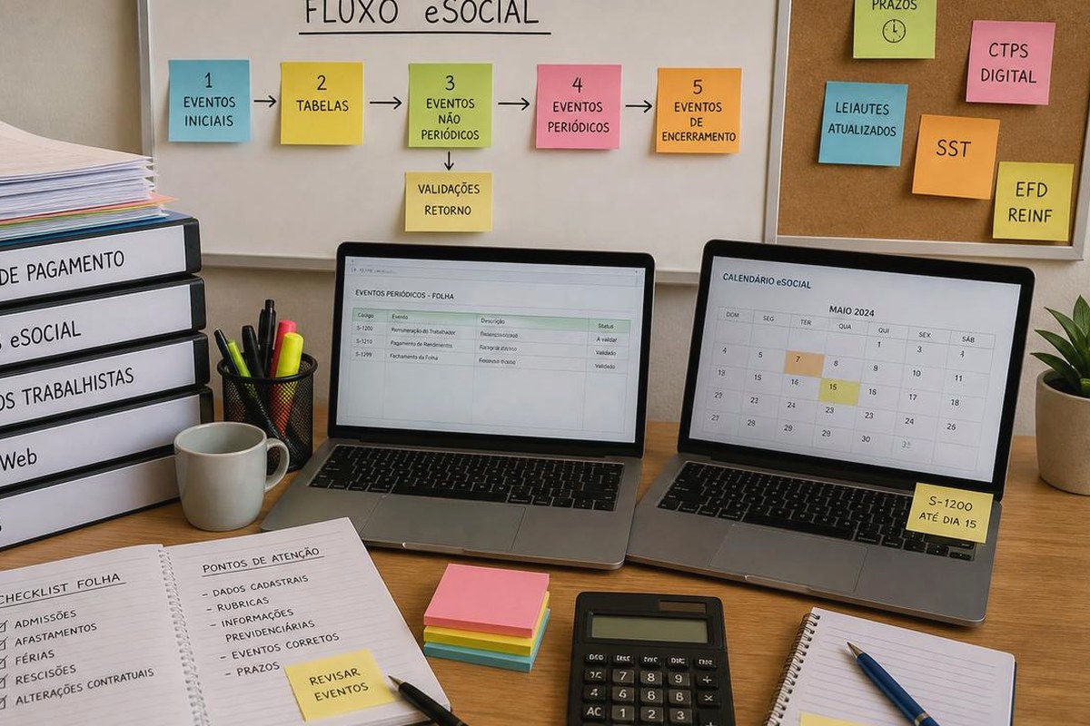 Como transmitir a folha no eSocial 2026: checklist do empregador