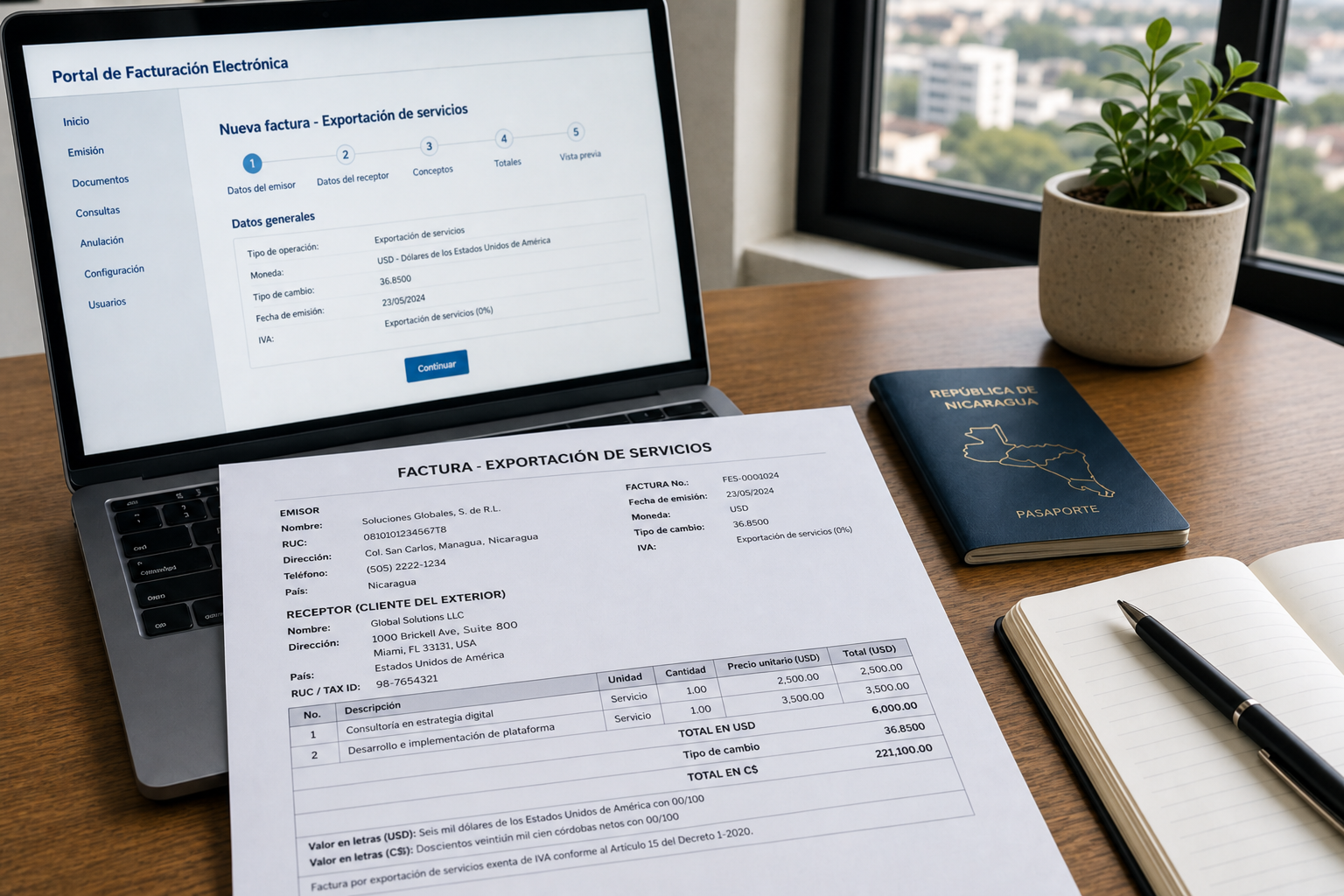 Cómo facturar al extranjero como freelancer en Nicaragua 2026