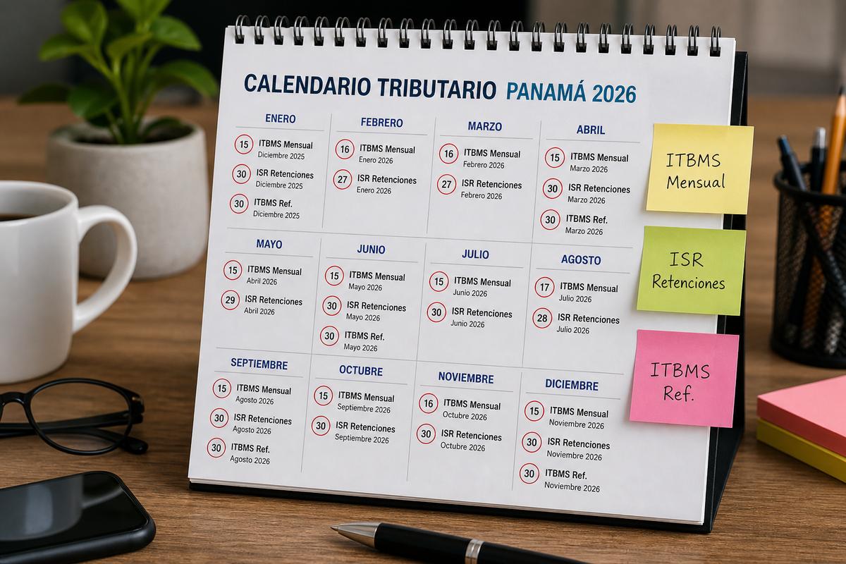 Calendario tributario DGI Panamá 2026 para pymes: ITBMS, ISR, FE y retenciones
