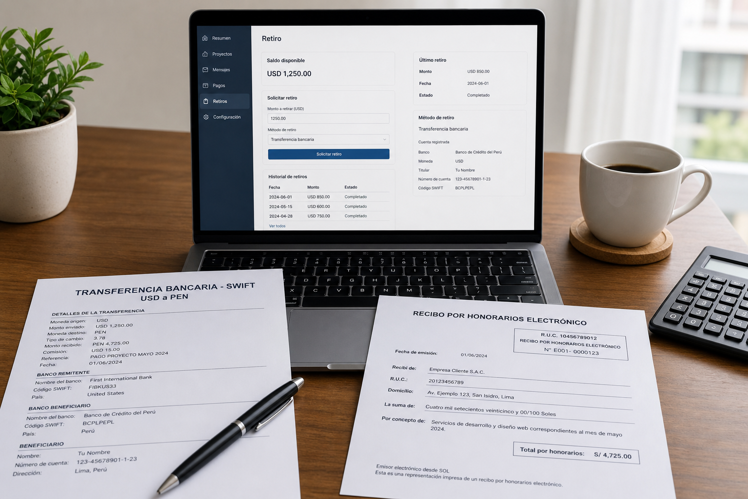 Impuestos si cobras por Upwork, PayPal o Wise: freelancer Perú 2026