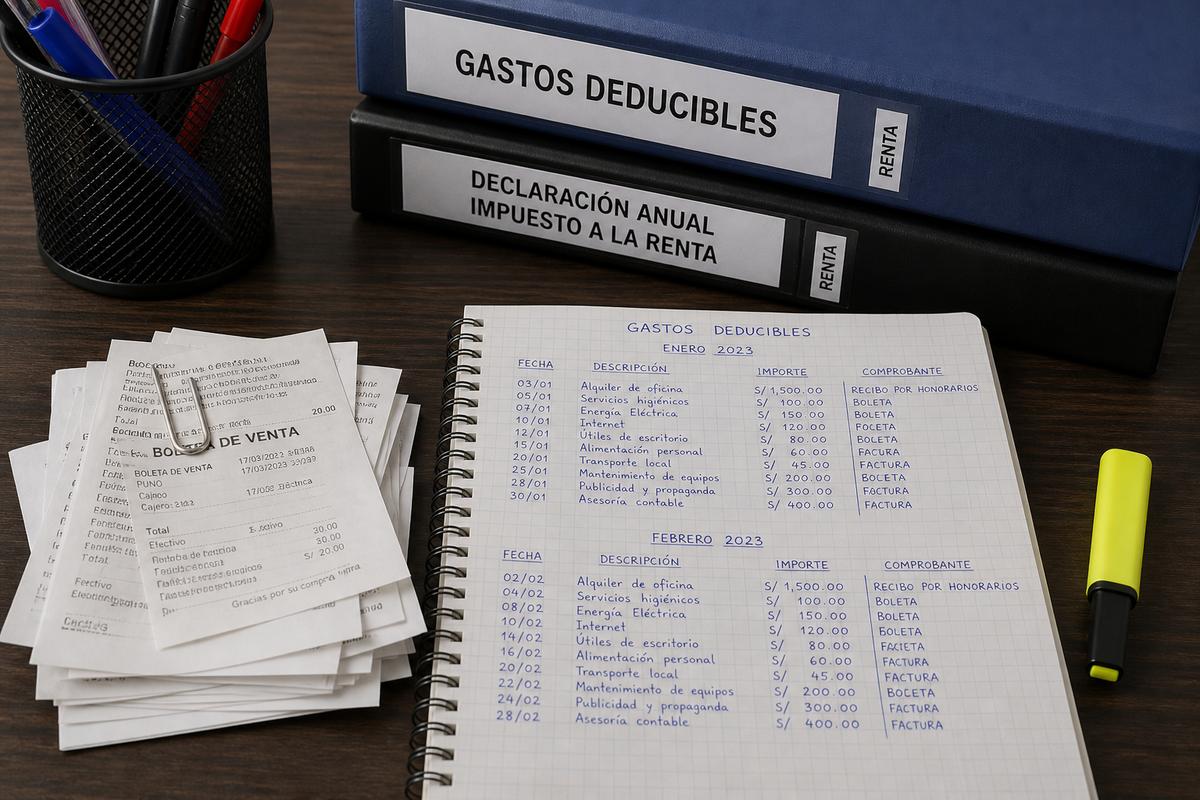 Gastos deducibles de renta Perú 2026: qué puedes restar y qué observa SUNAT