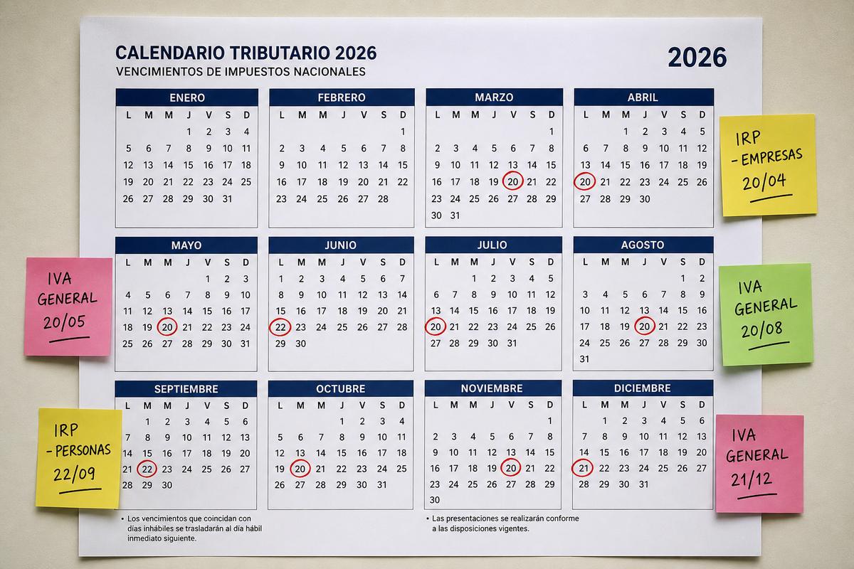 Calendario tributario DNIT Paraguay 2026 para pymes: fechas y ritmo