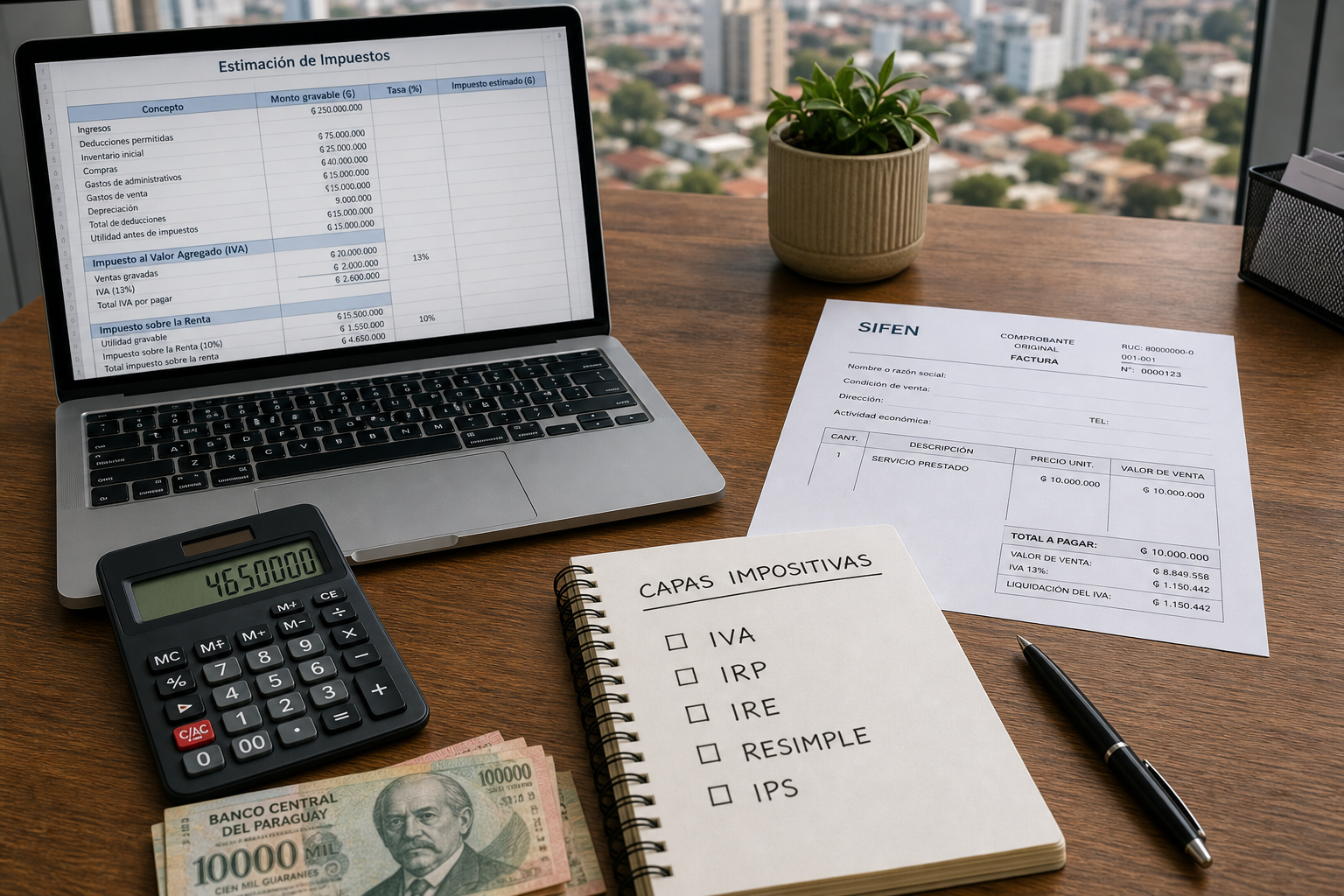 Cuánto paga de impuestos un freelancer en Paraguay 2026