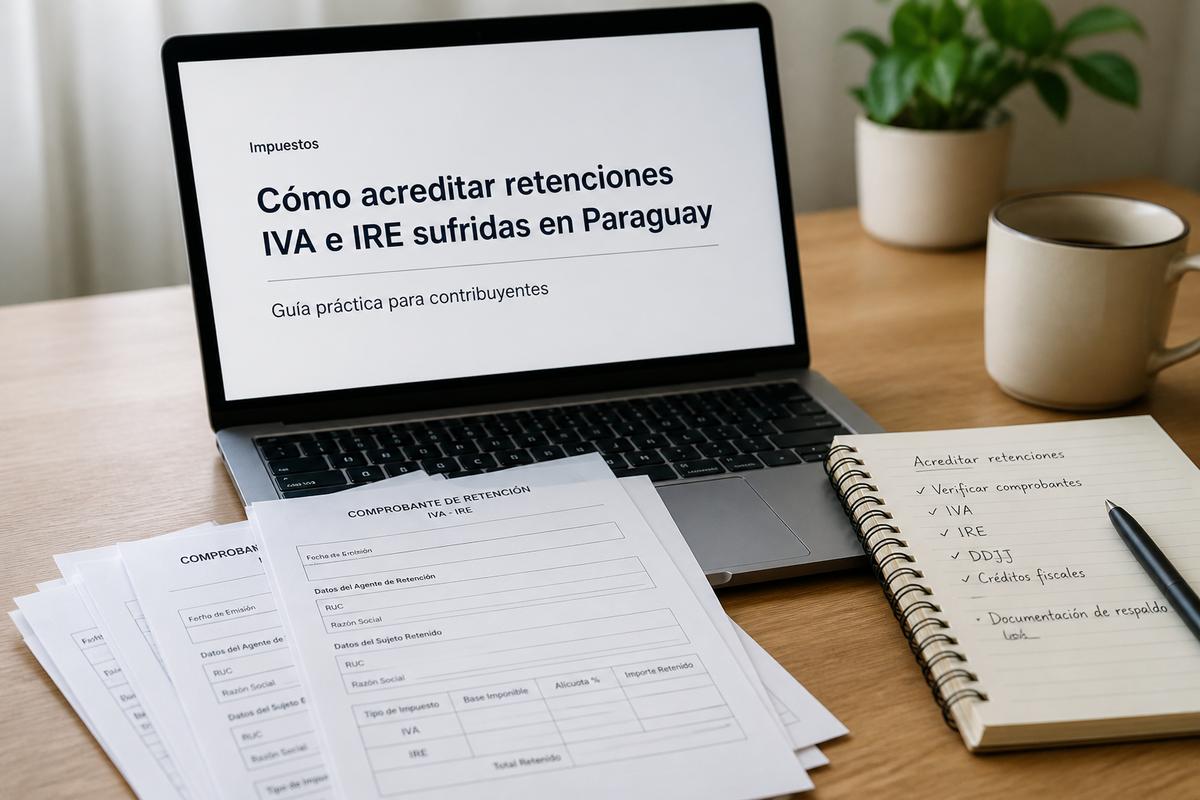 Retención IVA e IRE sufrida Paraguay 2026: cómo acreditarla