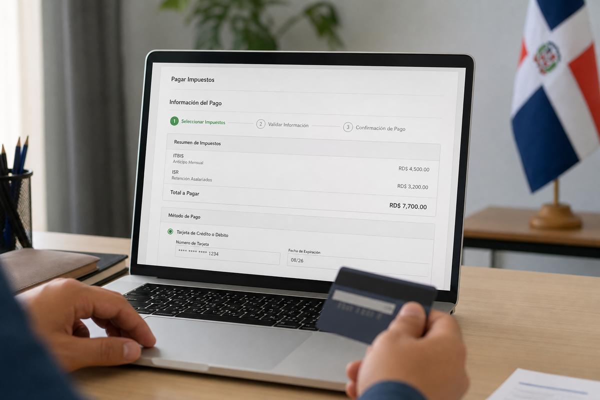Cómo pagar impuestos DGII 2026: Oficina Virtual, banco y comprobantes