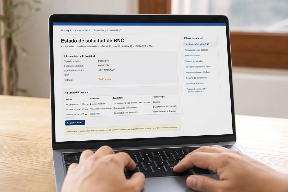 RNC actualizar estados en la DGII 2026: consulta, cambios y bloqueos