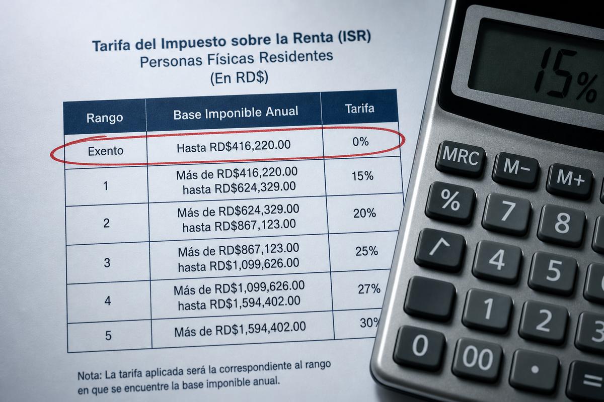 Cómo los ajustes por inflación 2026 cambian (o no) tus tramos de ISR de persona física en RD