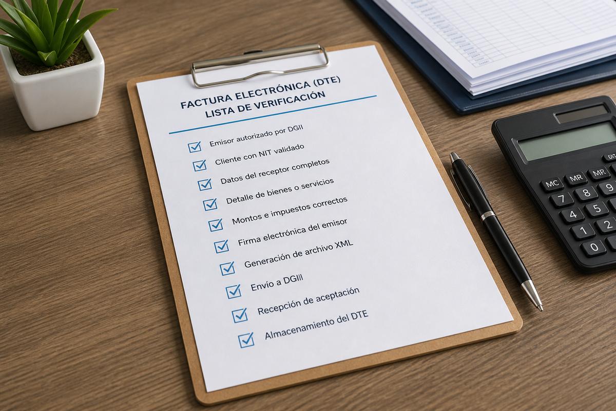 Checklist mensual de DTE Hacienda El Salvador 2026