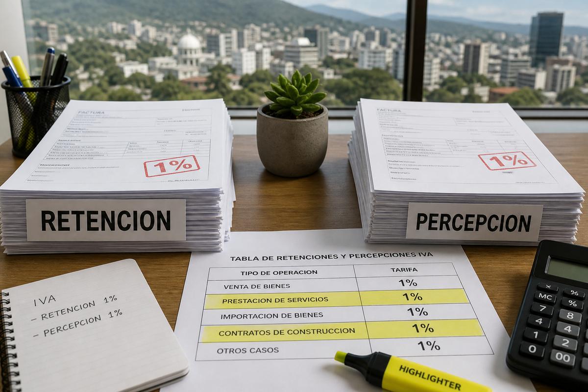 Retención y percepción de IVA El Salvador 2026: cuándo aplica