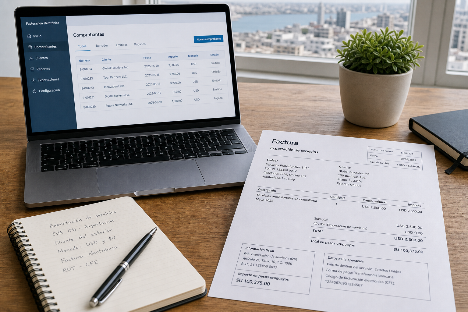 Cómo facturar al extranjero como freelancer en Uruguay 2026